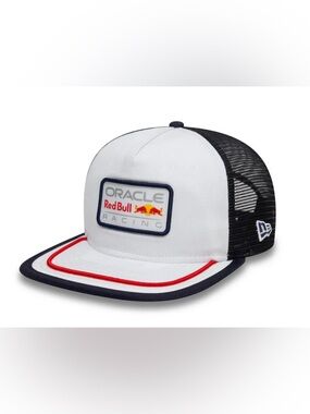 Red Bull Racing Retro Golfer Trucker Flatbrim Cap - White (Adult)